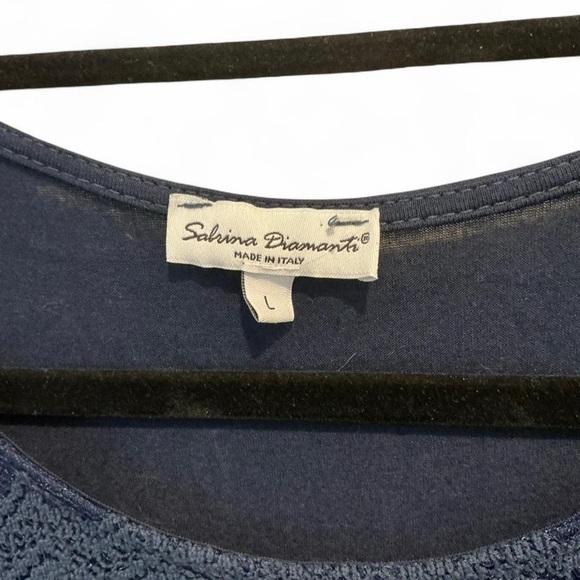 Women's Navy Lace Top - Picture 2 of 3